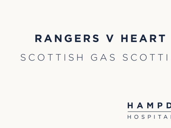 RANGERS V HEART OF MIDLOTHIAN SCOTTISH CUP SEMI-FINAL MENUS